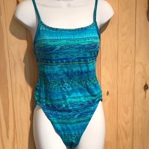 Tankini, gorgeous blues and teal. Size 10